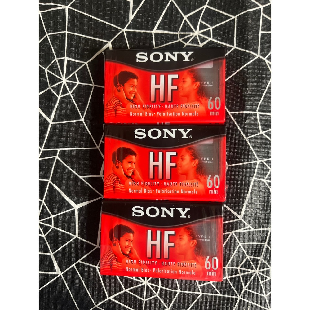 Sony HF 60 High Fidelity Blank Audio Cassette Tapes Type I Normal Bias Lot of 3